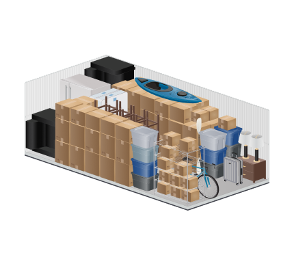 large storage units size guide image for Corte Madera Mini Storage, 5776-B Paradise Dr, Corte Madera, CA, 94925