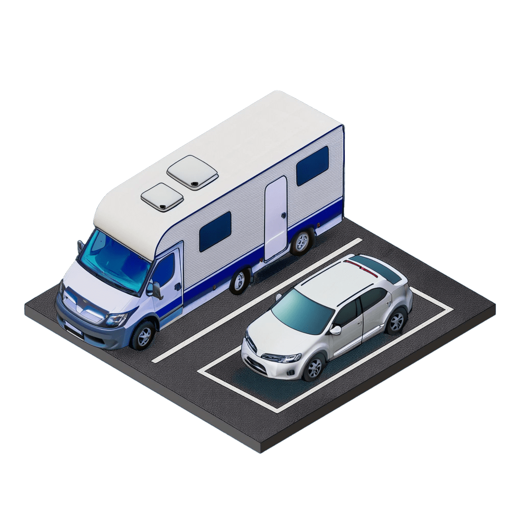 parking spaces size guide image thumbnail for A&A Mini Storage, 1025 Industrial Way, Lodi, CA, 95240