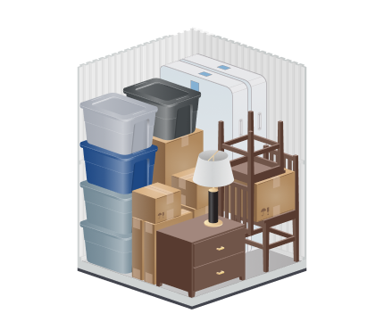 extra_small storage units size guide image for Grape Avenue Self Storage, 690 Grape Avenue, Sunnyvale, CA, 94087