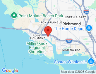 Map image of StoragePRO Self Storage of Richmond, 101 W Cutting Blvd, Richmond, CA, 94804 location