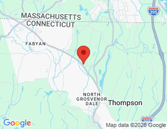 Map image of American Self Storage, 179 Quinebaug Road, Room B, North Grosvenordale, CT, 06255 location
