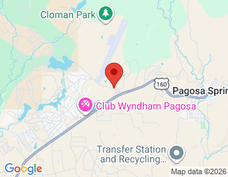 Map image of Airport Self Storage, 201 County Road 600, Pagosa Springs, CO, 81147 location