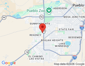 Map image of Regency Self Storage of Pueblo, 67 Lehigh Ave, Pueblo, CO, 81005 location
