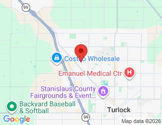 Map image of Monte Vista Mini Storage, 2000 W Monte Vista Ave., Turlock, CA, 95382 location