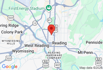 Map image of Reading Self Storage, 527 N 3rd St, Reading, PA, 19601 location